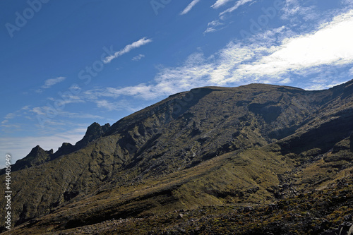 阿蘇山（高岳・中岳）登山「登山道から望む高岳」