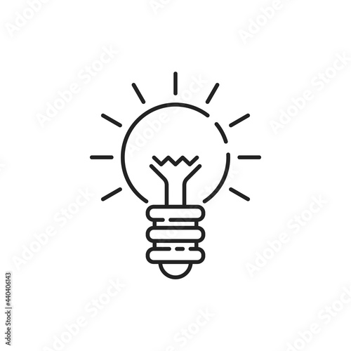 insight simple logo like black thin line lightbulb