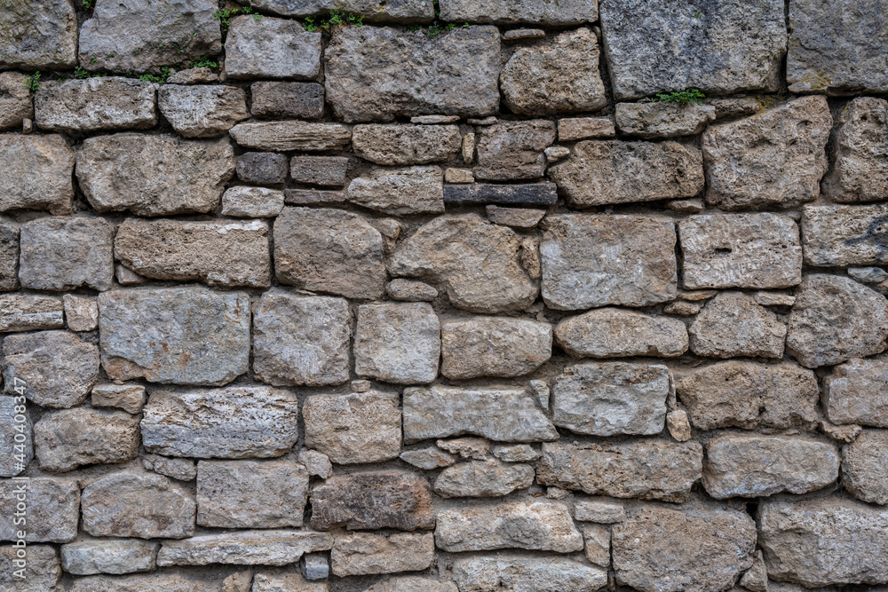Alte Steinmauer aus Backstein Alte Steinmauer aus Backstein