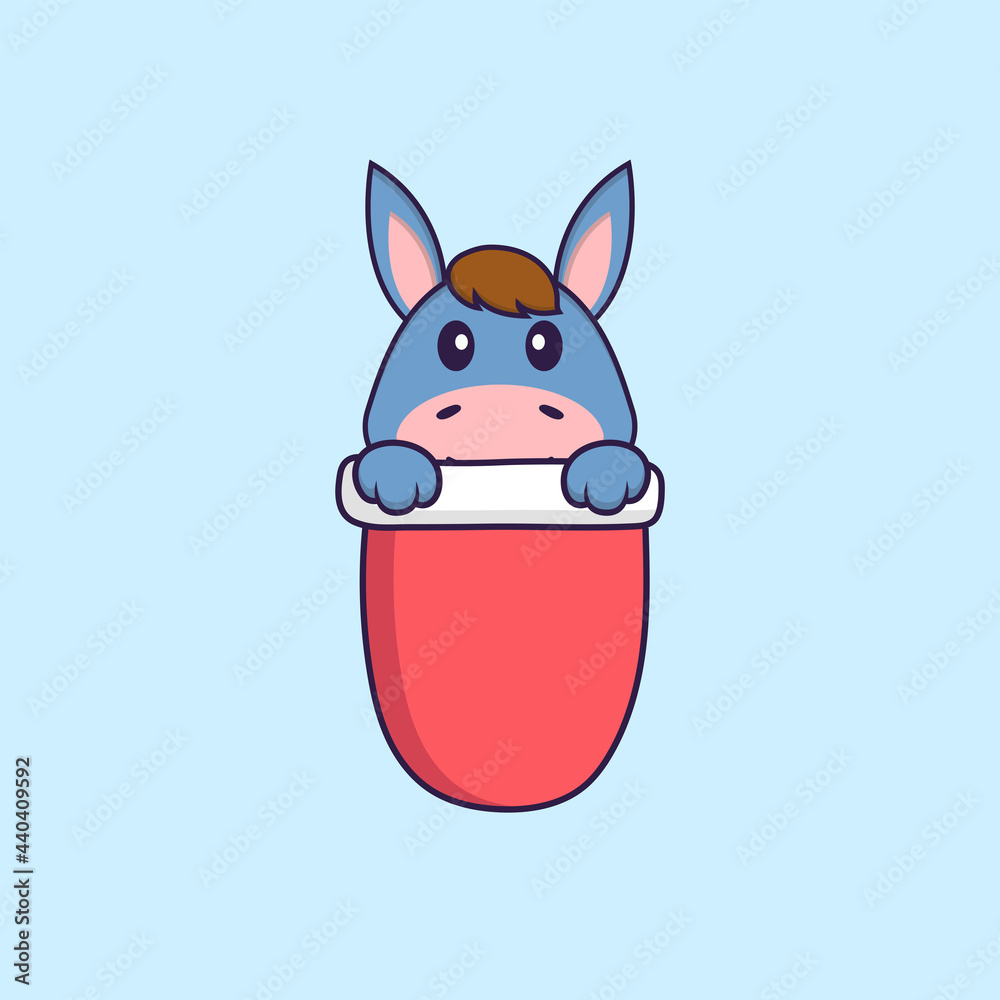 Cute llama in red pocket. Animal cartoon concept isolated. Can used for t-shirt, greeting card, invitation card or mascot. Flat Cartoon Style Cute llama in red pocket. Animal cartoon concept isolated. Can used for t-shirt, greeting card, invitation card or mascot. Flat Cartoon Style