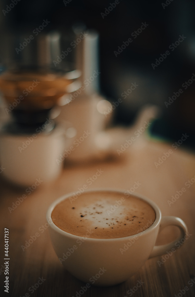 cup of cappuccino with chocolate cup of cappuccino with chocolate