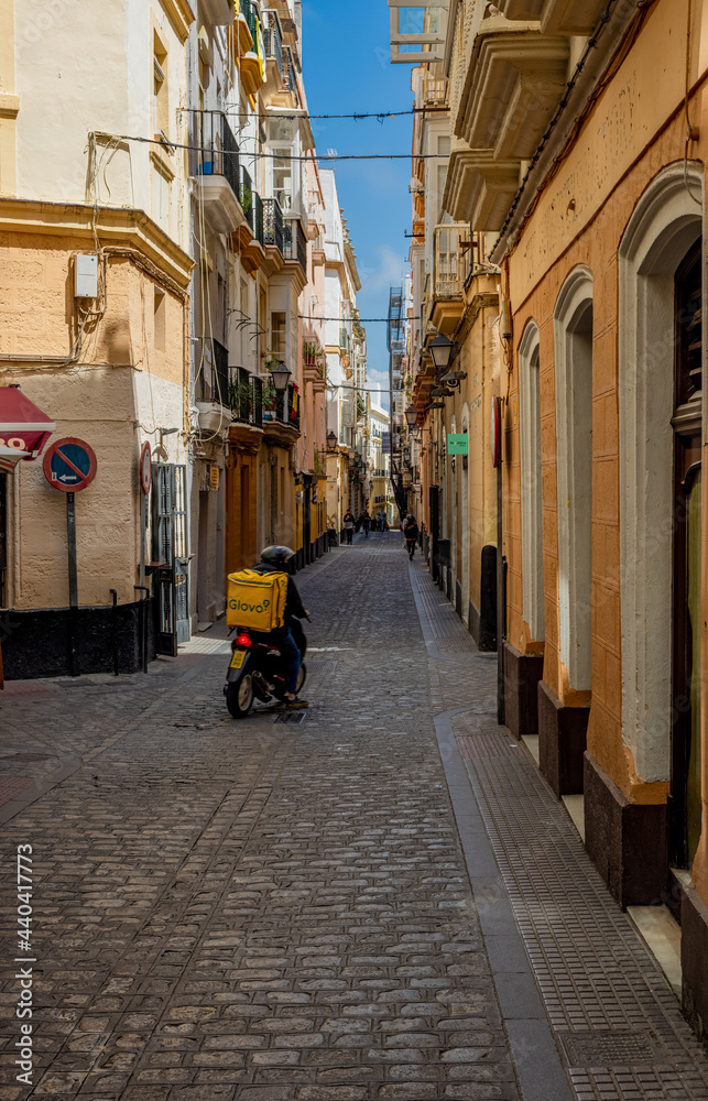 Empty streets of Cádiz Spain