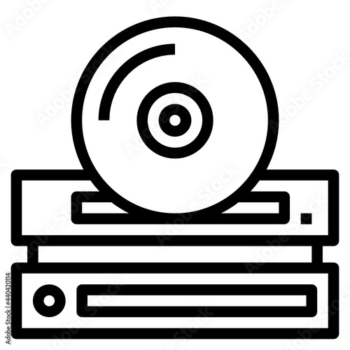 disk line icon