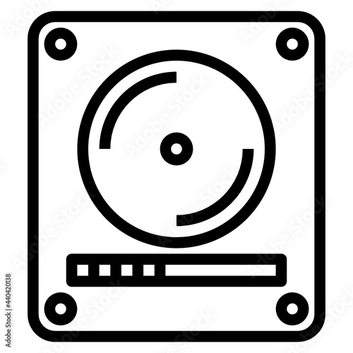 harddrive line icon