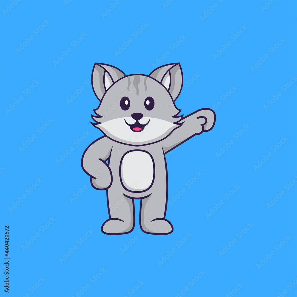Cute cat hero. Animal cartoon concept isolated. Can used for t-shirt, greeting card, invitation card or mascot. Flat Cartoon Style Cute cat hero. Animal cartoon concept isolated. Can used for t-shirt, greeting card, invitation card or mascot. Flat Cartoon Style