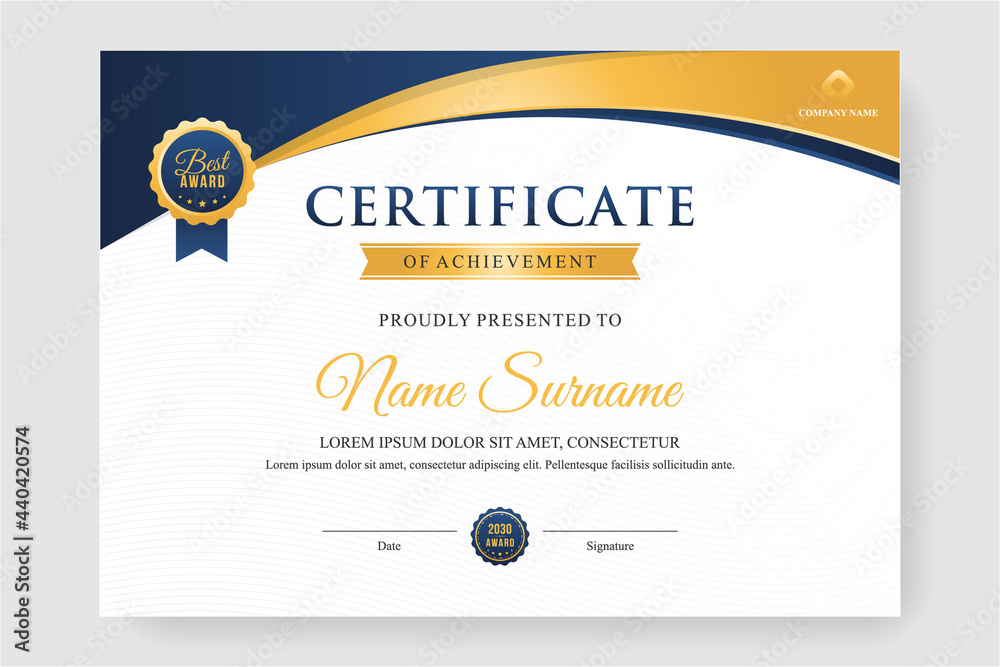 Certificate design Certificate design