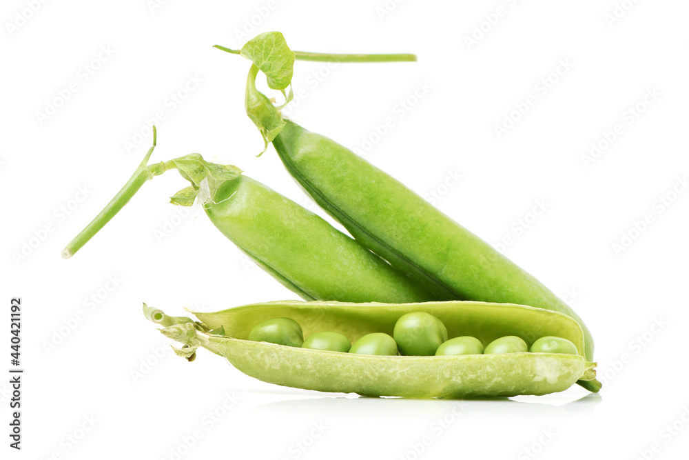 Fresh peas isolated on white background Fresh peas isolated on white background