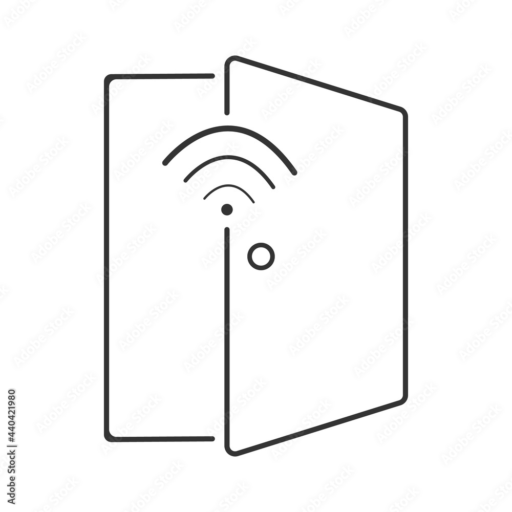 Wireless door vector illustration. Smart home Wireless door vector illustration. Smart home