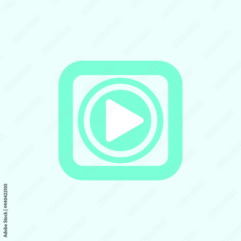 Play button icon in trendy flat style isolated on grey background. Play symbol for your web site design, logo, app, UI. Vector illustration, EPS10. Play button icon in trendy flat style isolated on grey background. Play symbol for your web site design, logo, app, UI. Vector illustration, EPS10.