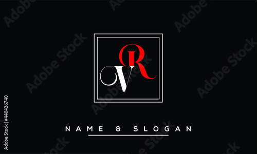 VR,  RV,  V,  R  Abstract Letters Logo Monogram