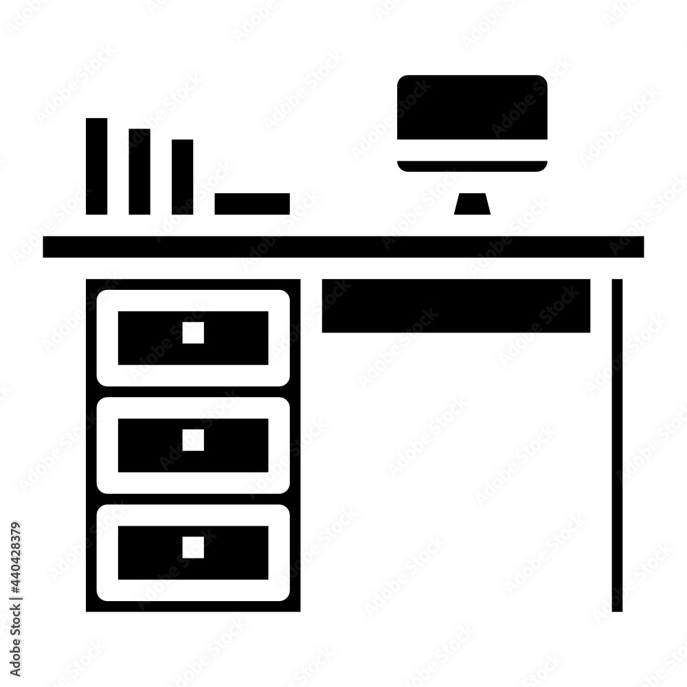 working table glyph icon working table glyph icon