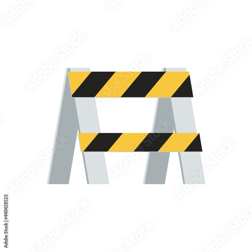 Barricade block vector. fence vector. wallpaper. free space for text. construction.