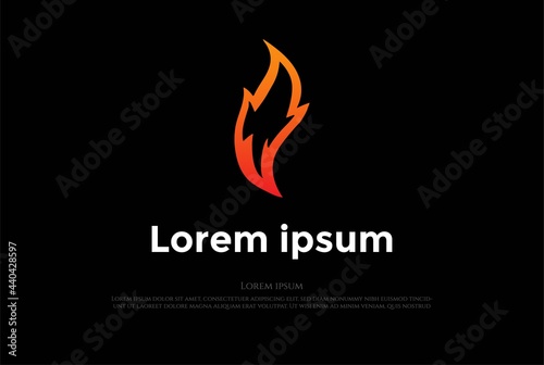 Modern Colorful Fox Tail or Fire Flame Logo Design Vector