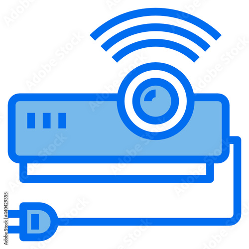 projecter blue line icon