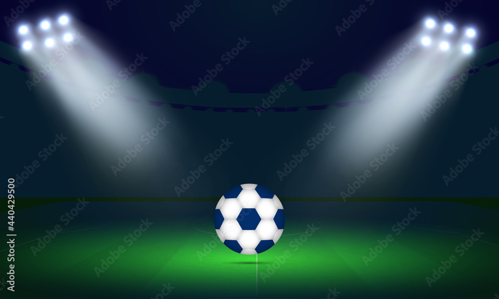 Naklejka premium Fifa world cup Qualifier 2022 Football Match, Football scorer broadcast match.