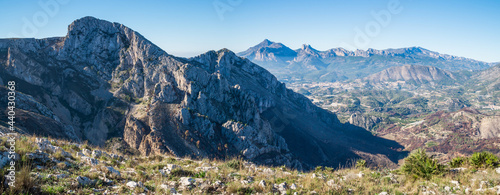 blue mountains in the mediterranean landscape nature panorama