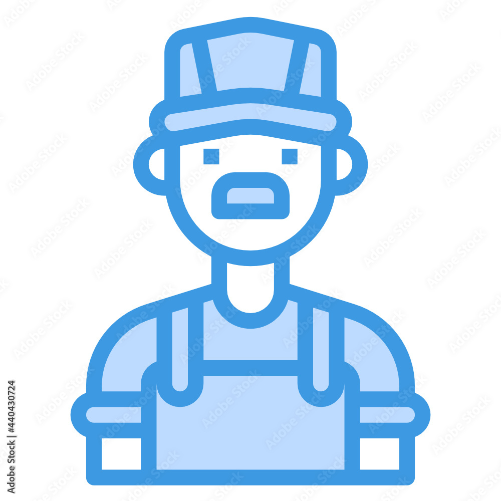 Plumber blue outline icon Plumber blue outline icon