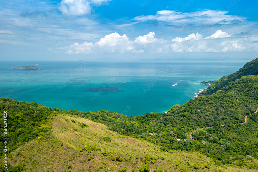 Taboga Island Aerial View. Tropical island located in the Pacific near Panama City,Panama. Taboga Island Aerial View. Tropical island located in the Pacific near Panama City,Panama.