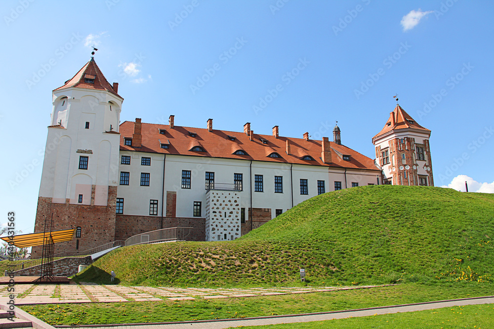 April 29 2014 view of the Old Mir castle in Belarus Mir city April 29 2014 view of the Old Mir castle in Belarus Mir city