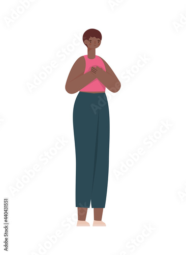 pretty afro woman
