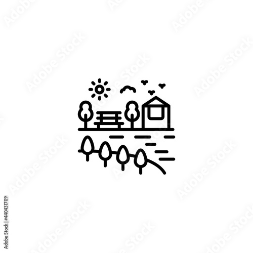 Park icon in vector. Logotype