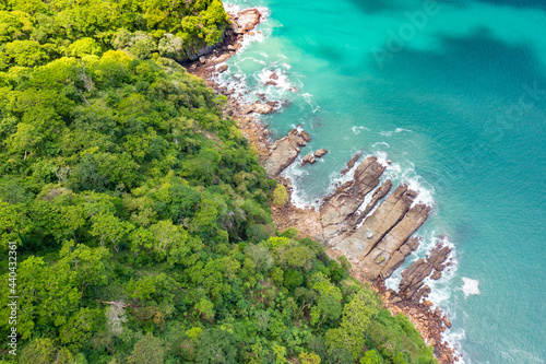 Taboga Island Aerial View. Tropical island located  in the Pacific near Panama City,Panama.