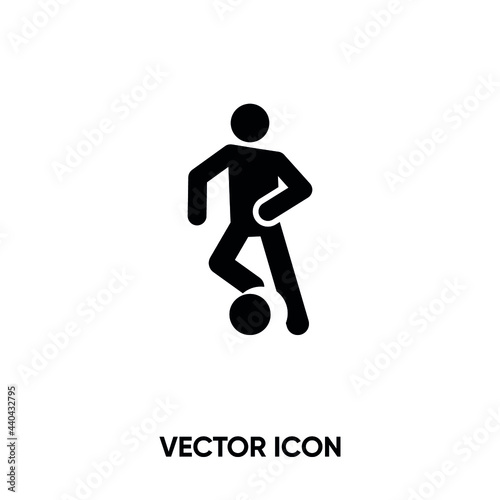 Football player vector icon . Modern, simple flat vector illustration for website or mobile app.Football symbol, logo illustration. Pixel perfect vector graphics 