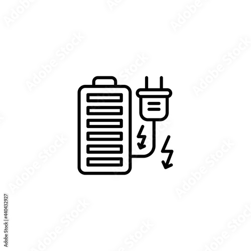 Battery icon in vector. Logotype