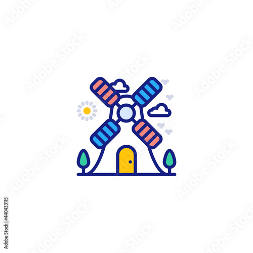 Air Mill icon in vector. Logotype