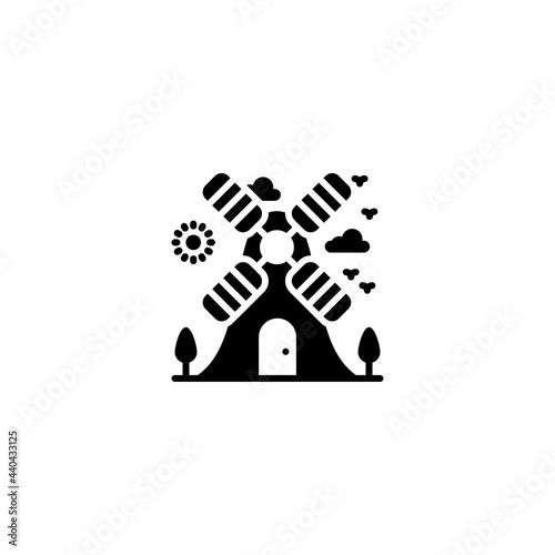 Air Mill icon in vector. Logotype