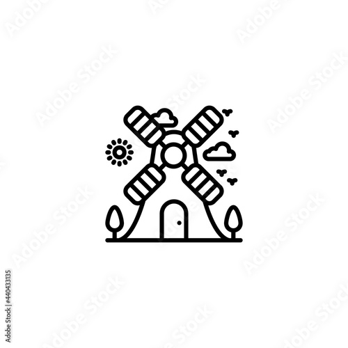Air Mill icon in vector. Logotype