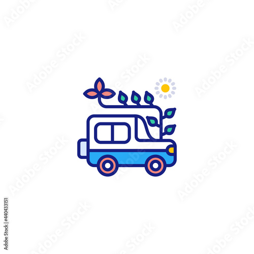 ECO Transport icon in vector. Logotype