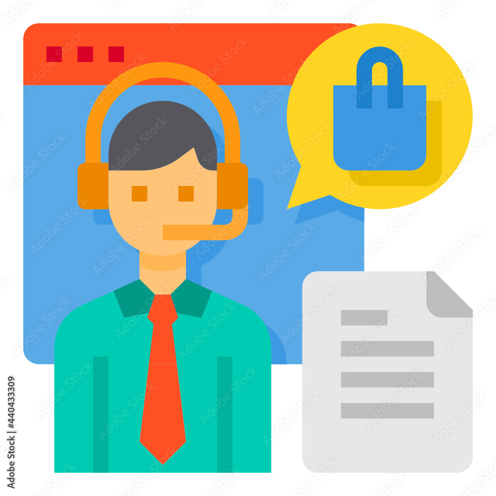 Customer Service flat icon Customer Service flat icon