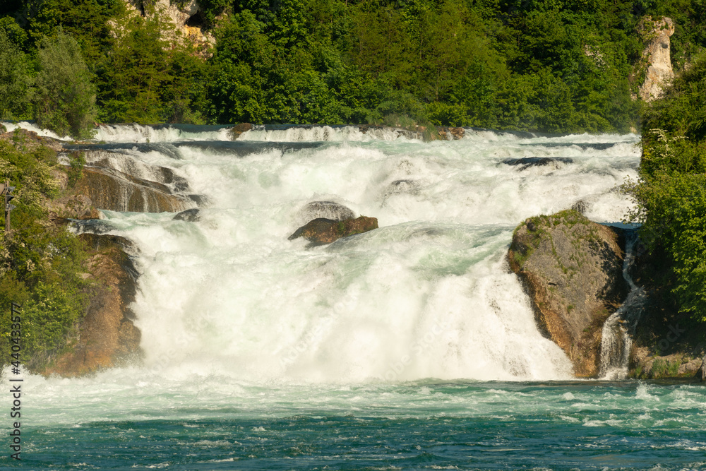 Splashing water at the incredible rhine falls in Switzerland 28.5.2021 Splashing water at the incredible rhine falls in Switzerland 28.5.2021