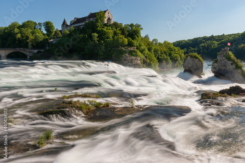 Splashing water at the incredible rhine falls in Switzerland 28.5.2021