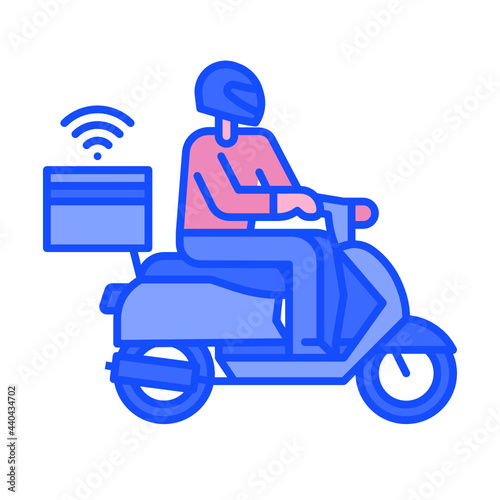food delivery Internet of things icon