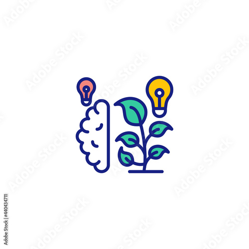 Green Innovation icon in vector. Logotype