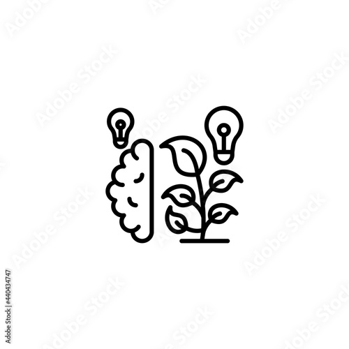 Green Innovation icon in vector. Logotype