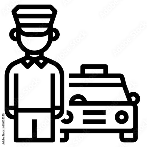 Taxi Driver outline icon