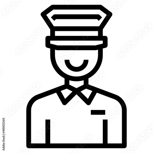 Taxi Driver outline icon