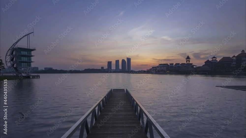 Timelapse a beautiful sunrise at Pullman Putrajaya Timelapse a beautiful sunrise at Pullman Putrajaya