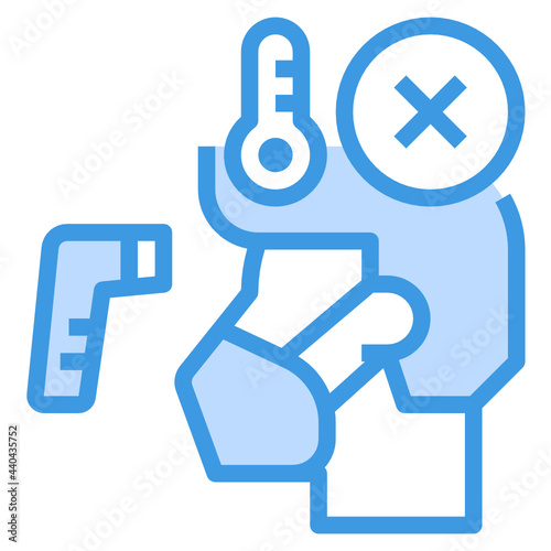 Infected blue outline icon