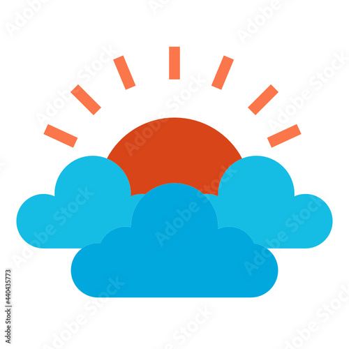 cloudy flat icon