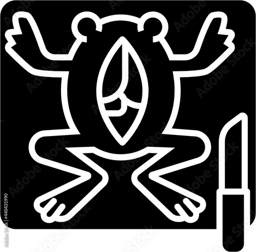 Frog Dissection Icon. Science concept icon style