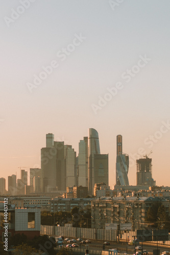 Moscow-City at sunset
