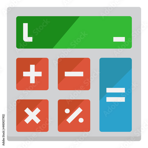 calculate flat icon