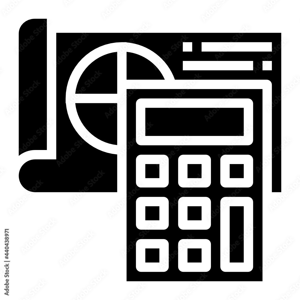 accounting glyph icon accounting glyph icon