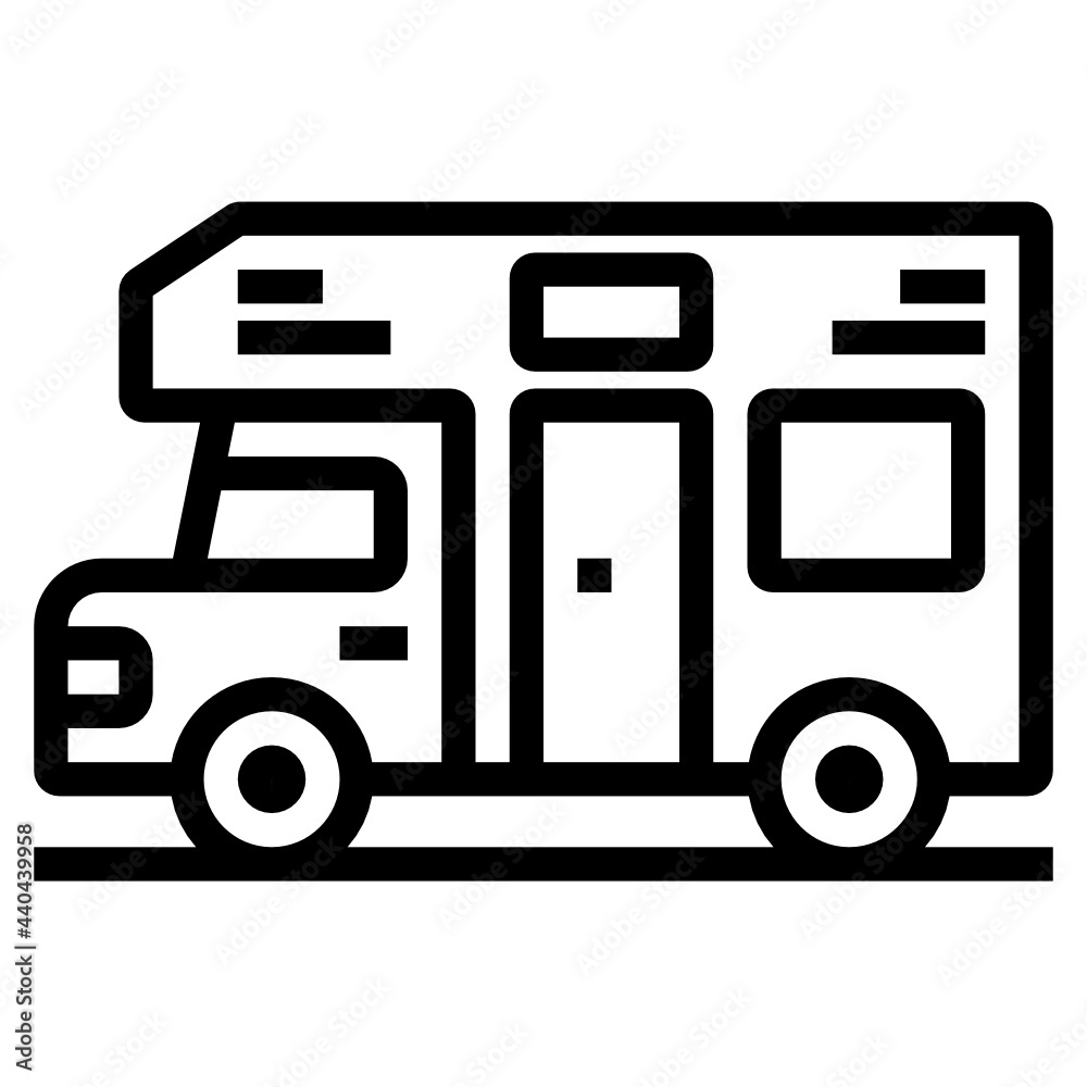 camper line icon camper line icon
