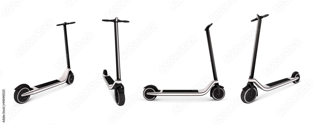 Electric Scooter Monochrome Set Electric Scooter Monochrome Set