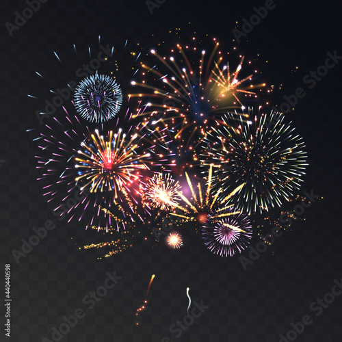 Firework Animation Transparent Concept